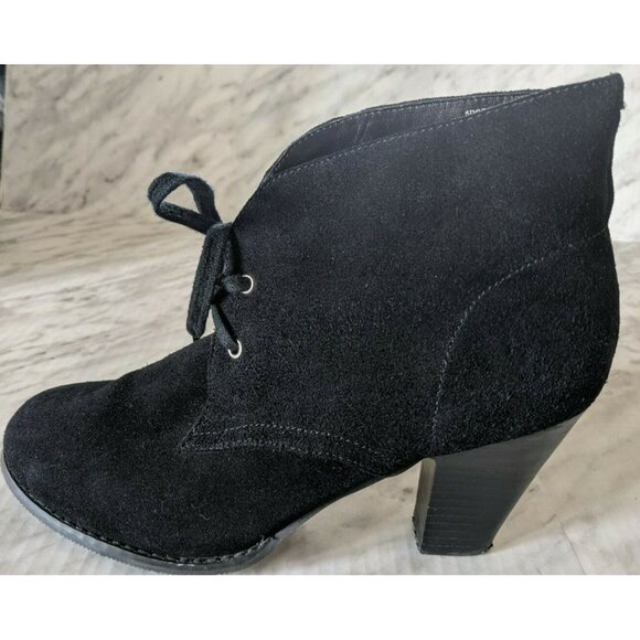 Denver Hayes Quad Comfort Women's Bootie Black Suede Leather Upper Size 10 - Picture 1 of 5